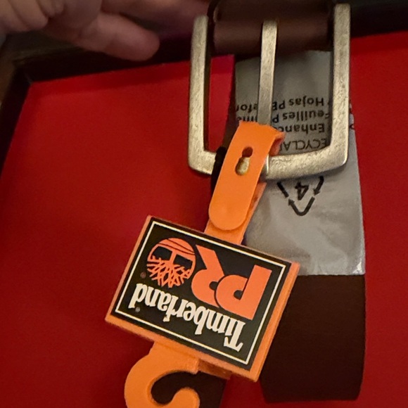 Timberland Dark Brown Grain Leather Belt - Picture 3 of 3